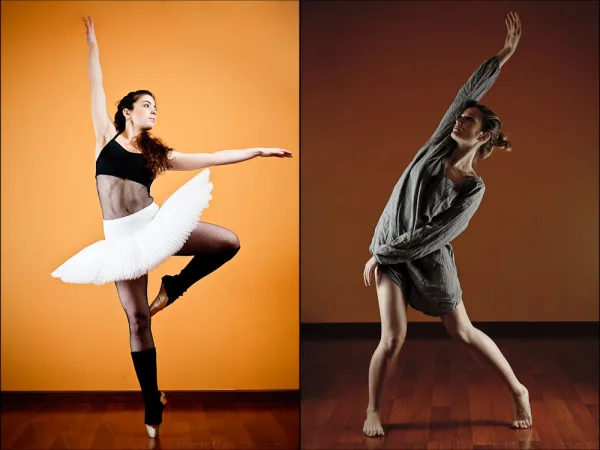 Two ballerinas dancing